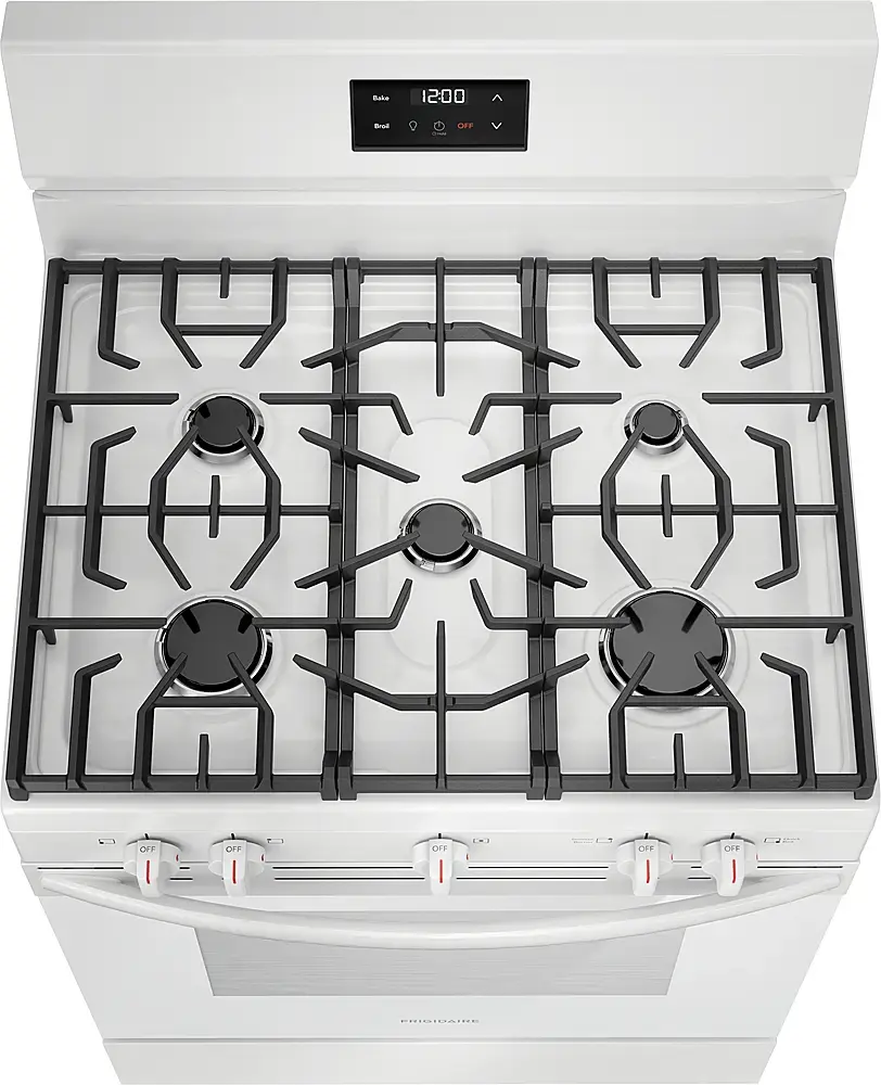 Alt View 11. Frigidaire - Frigidaire 5.1 Cu. Ft Freestanding Gas Range with Quick Boil Burner - White.
