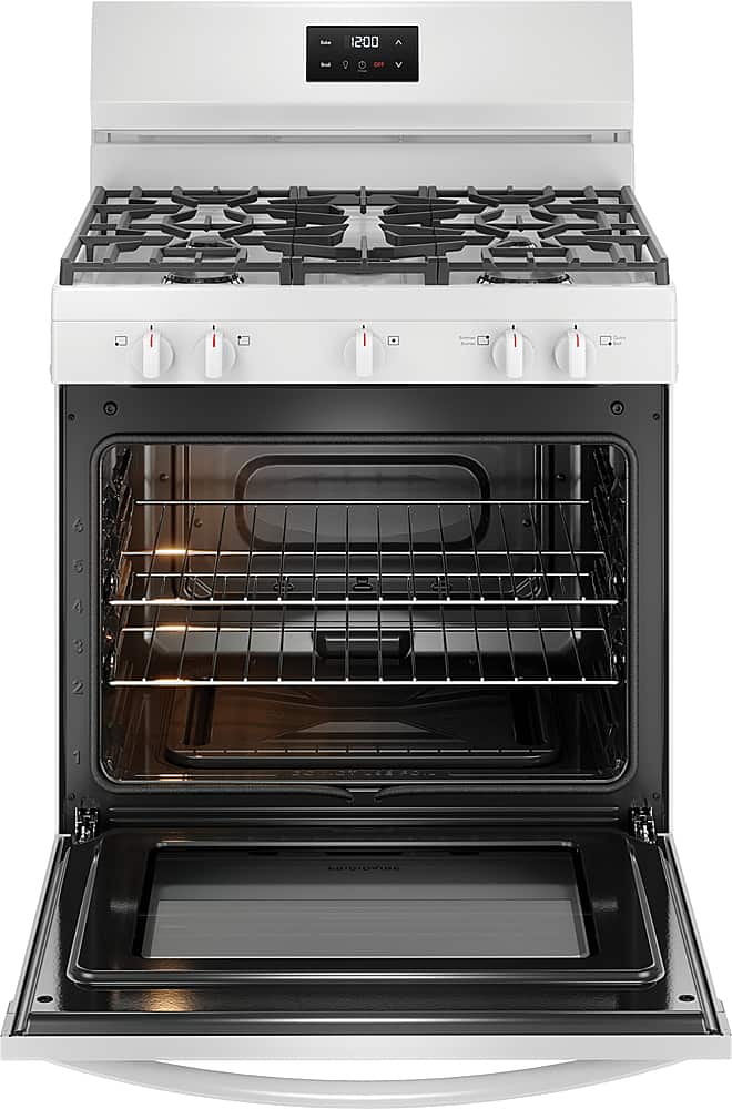 Alt View 1. Frigidaire - Frigidaire 5.1 Cu. Ft Freestanding Gas Range with Quick Boil Burner - White.