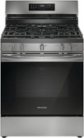 Frigidaire 5.1 Cu. Freestanding Gas Range with Air Fry - Stainless Steel - Front_Zoom