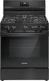 Frigidaire - 30 in. Wide 5 burners 5.1 Cu. Ft Freestanding Gas Range with Quick Boil Burner - Black