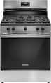 Frigidaire - 30 in. Wide 5 burners 5.1 Cu. Ft Freestanding Gas Range with Quick Boil Burner - Stainless Steel