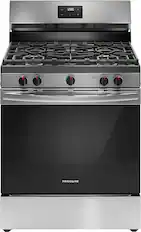 Front. Frigidaire - Frigidaire 5.1 Cu. Ft Freestanding Gas Range with Quick Boil Burner - Stainless Steel.