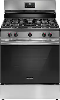 Frigidaire - 30 in. Wide 5 burners 5.1 Cu. Ft Freestanding Gas Range with Quick Boil Burner - Stainless Steel