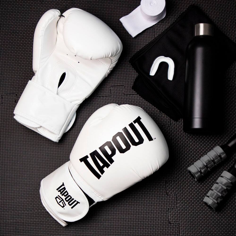 Back View: Tapout - Boxing Gloves Men and Women - White