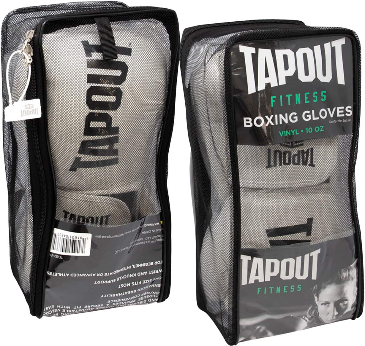 Left View: Tapout - Boxing Gloves Men and Women - White