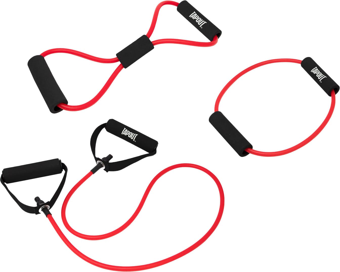 Front. Tapout - 3pk Resistance Toning Set - Red.