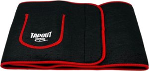 Tapout - 12in Slimmer Belt with Pocket - Black with Red - Front_Zoom