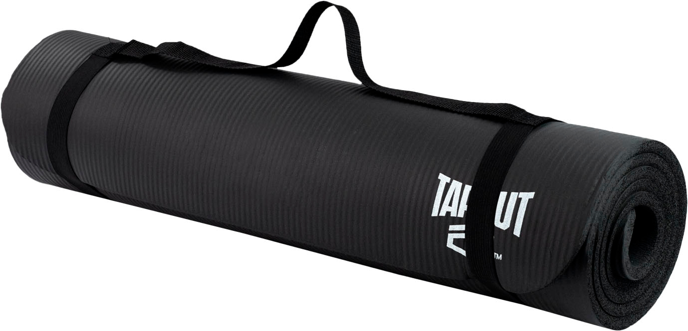 Angle View: Black 12mm Fitness Mat Tapout - Black