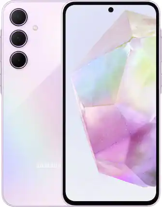 Front. Samsung - Galaxy A35 5G 128GB (Unlocked) - Awesome Lilac.