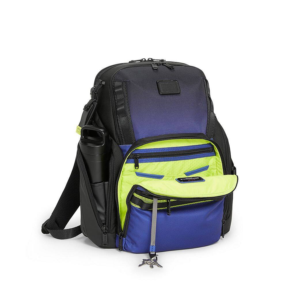 Left View: TUMI - Alpha Bravo Search Backpack - Royal Blue Ombre