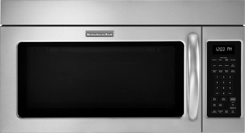 Front. KitchenAid - 1.8 Cu. Ft. Over-the-Range Microwave - Stainless steel.