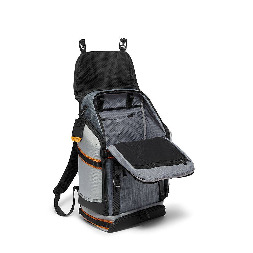 Angle. TUMI - Alpha Bravo Expedition Flap Backpack - Steel.