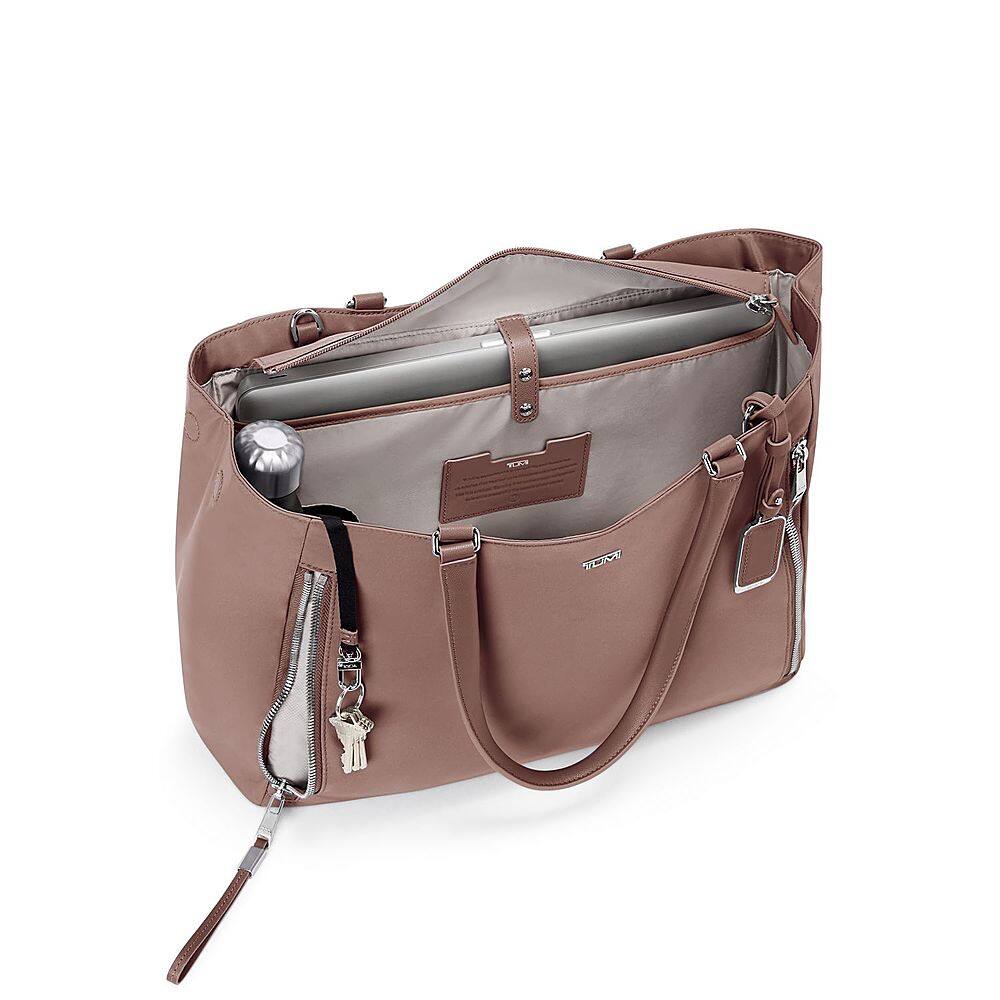 Angle. TUMI - Voyageur Valetta Large Tote - Light Mauve.