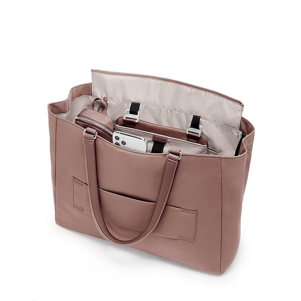 Left. TUMI - Voyageur Valetta Large Tote - Light Mauve.
