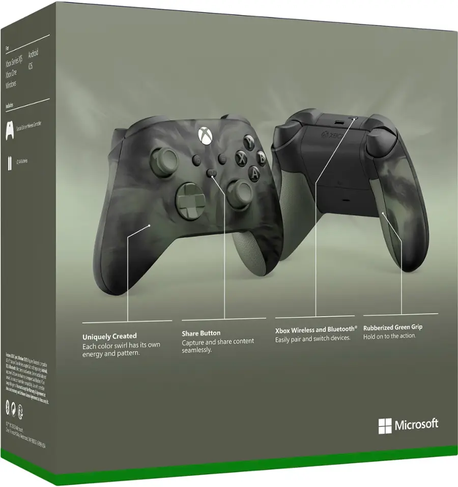 Alt View 21. Microsoft - Xbox Wireless Controller for Xbox Series X, Xbox Series S, Xbox One, Windows Devices - Nocturnal Vapor Special Edition.
