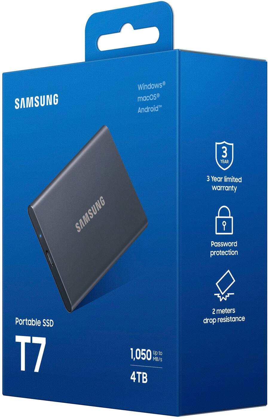 Samsung T7 4TB External USB 3.2 Gen 2 Portable SSD with Hardware Samsung T7 4TB External USB 3.2 Gen 2 Portable SSD with Hardware
