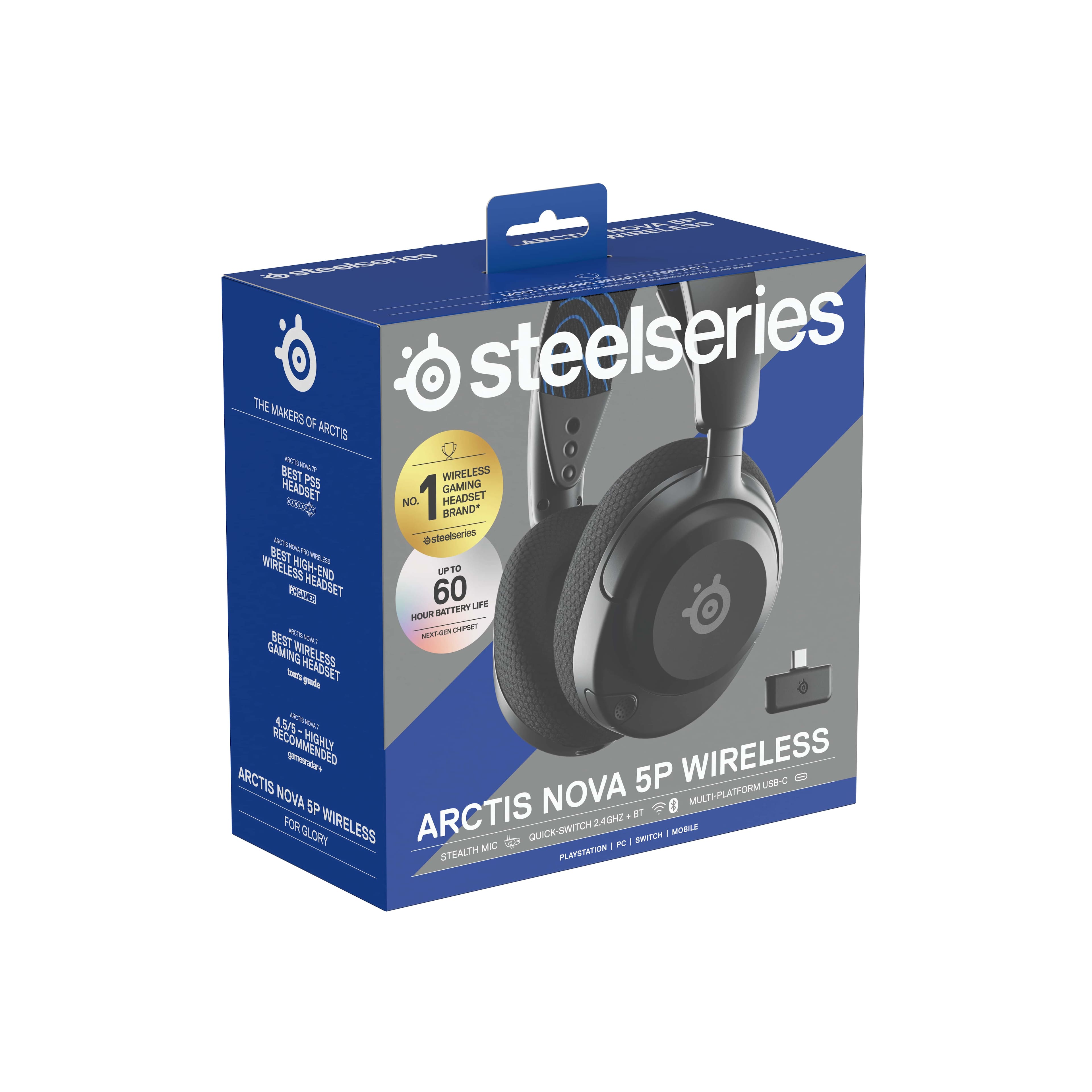 *Earphones by the steelseries makers of Arctis*
*Best PS5 Wireless Headset Gaming on No. 1 Headset Brand*
*Arctis Nova 5P Wireless Headset - 60 Hour Battery Life - Best Gaming Wireless Headset - Recommended Highly*
*Multi-Platform for Glory Wireless Arctis Nova 5P - Quick-Switch 24/7 - Mobile Mic - Stealth Black*