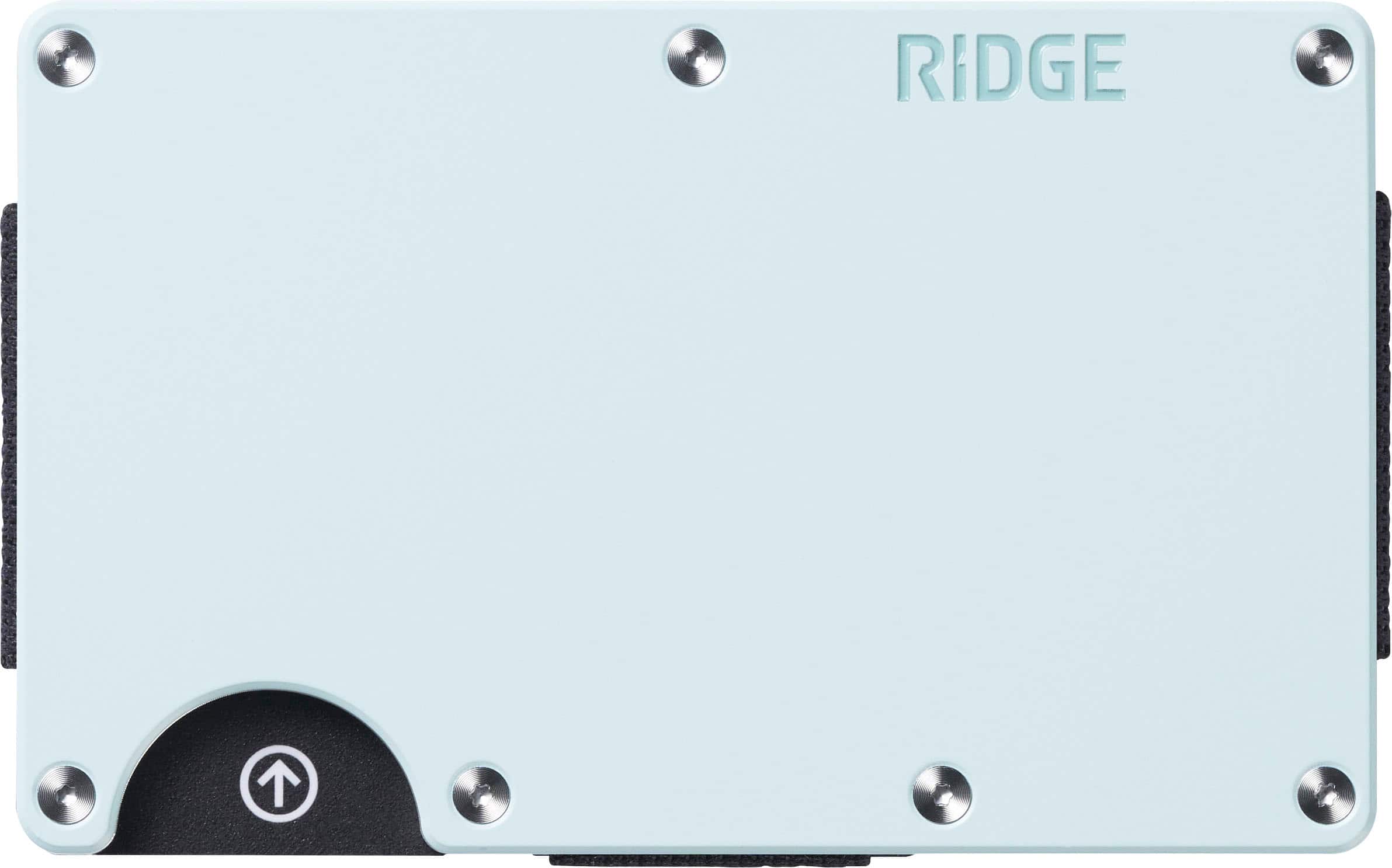The Ridge Wallet - Aluminum: Cash Strap - Sea Glass - Front_Zoom