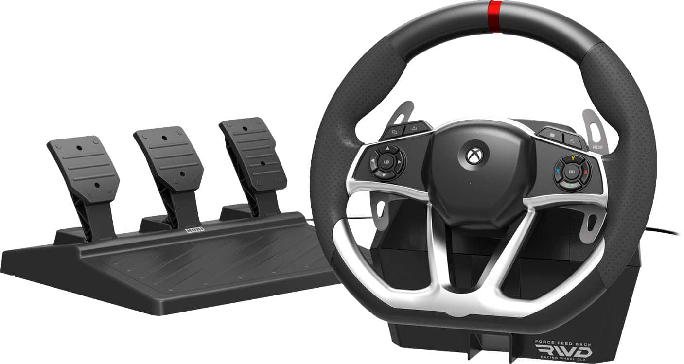 Hori - Force Feedback Racing Wheel DLX Designed for Xbox Series X|S - Black - Front_Zoom