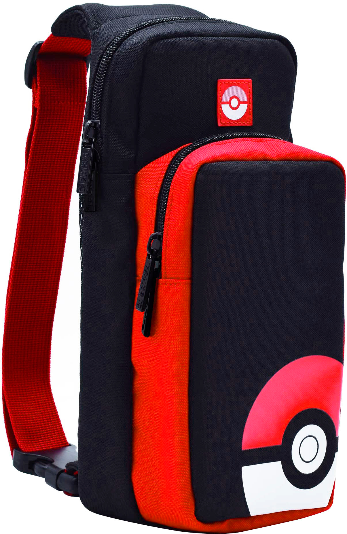 Angle View: Nintendo Switch Adventure Pack (Poke Ball Edition) Travel Bag by HORI - Officially Licensed by Nintendo & Pokemon