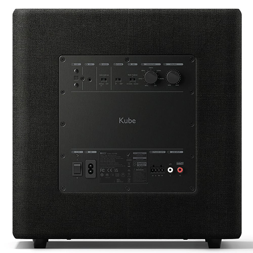 Back. KEF - KUBE 10 MIE Subwoofer (Each) - Black.