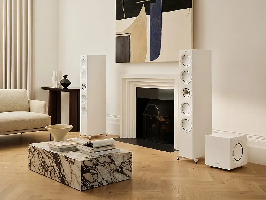 Alt View 14. KEF - KEF KC92 Force-cancelling Subwoofer (Each) - White.