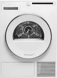 Asko - 4.1 cu. ft. Stackable Electric Heat Pump Dryer, Butterfly Drying System, Soft Drum Technology, 10 Programs - White - Front_Zoom