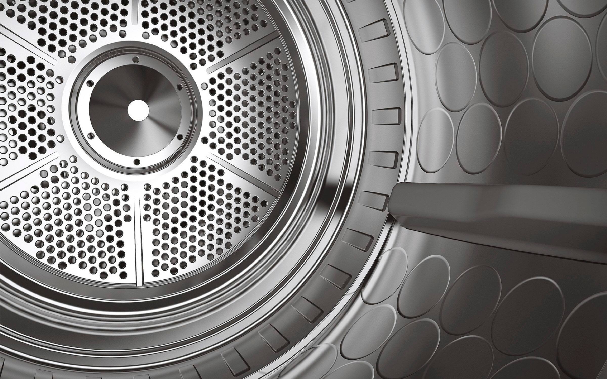 Alt View 1. Asko - Asko 5.1 cu. ft. Stackable Electric Vented Dryer - Butterfly Drying System, Soft Drum Technology, 13 Programs – Titanium.