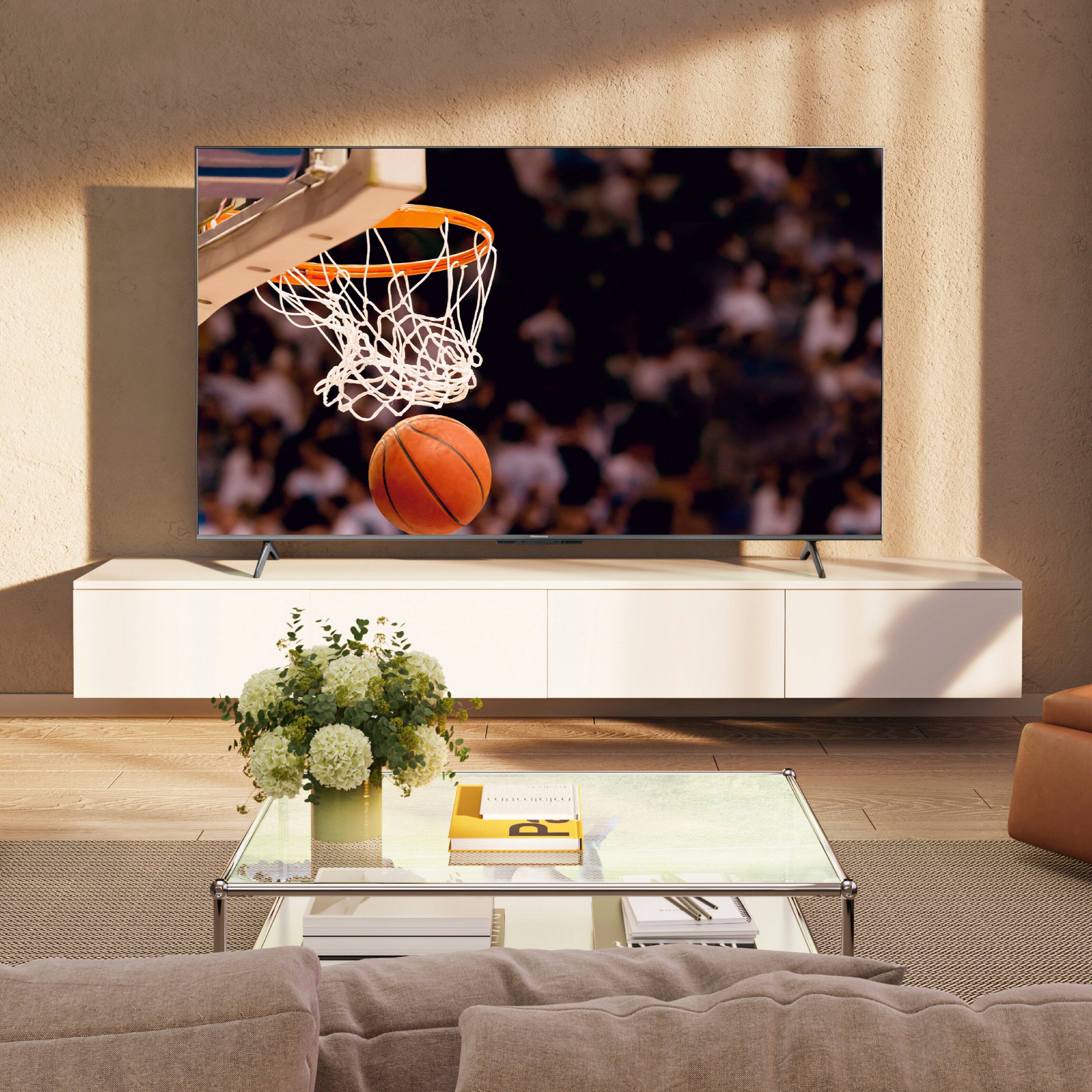 Hisense 65" Class U6 Series Mini-LED 4K UHD QLED Smart Google TV (2024) front and back view