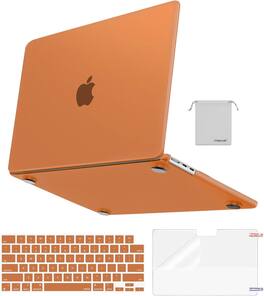 mosiso - 4-in-1 Hard Shell Case Kit for 15-inch MacBook Air (A3448 A3241 A3114 A2941) - Cosmic Orange