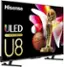 Angle. Hisense - 55" Class U8 Series Mini-LED 4K UHD QLED Google TV - Black.