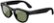 Front. Ray-Ban Meta - Headliner Low Bridge Fit  Smart Glasses, Meta Ai, Audio, Photo, Video Compatibility - Green Lenses - Shiny Black.