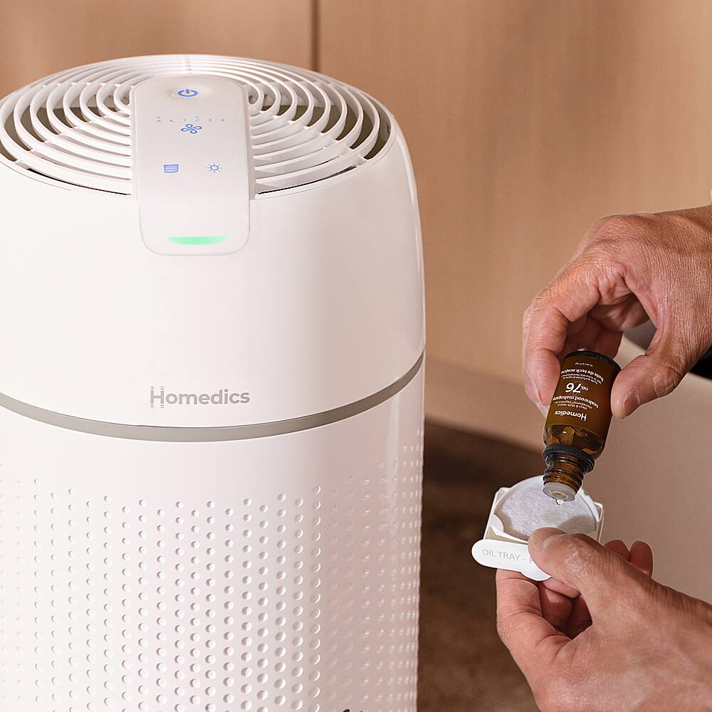 Alt View 14. Homedics - True Hepa Large Room Air Purifier with UV-C Technology - White.