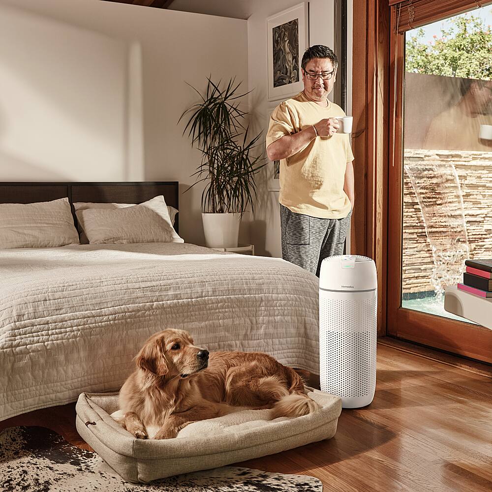 Alt View 16. Homedics - True Hepa Large Room Air Purifier with UV-C Technology - White.