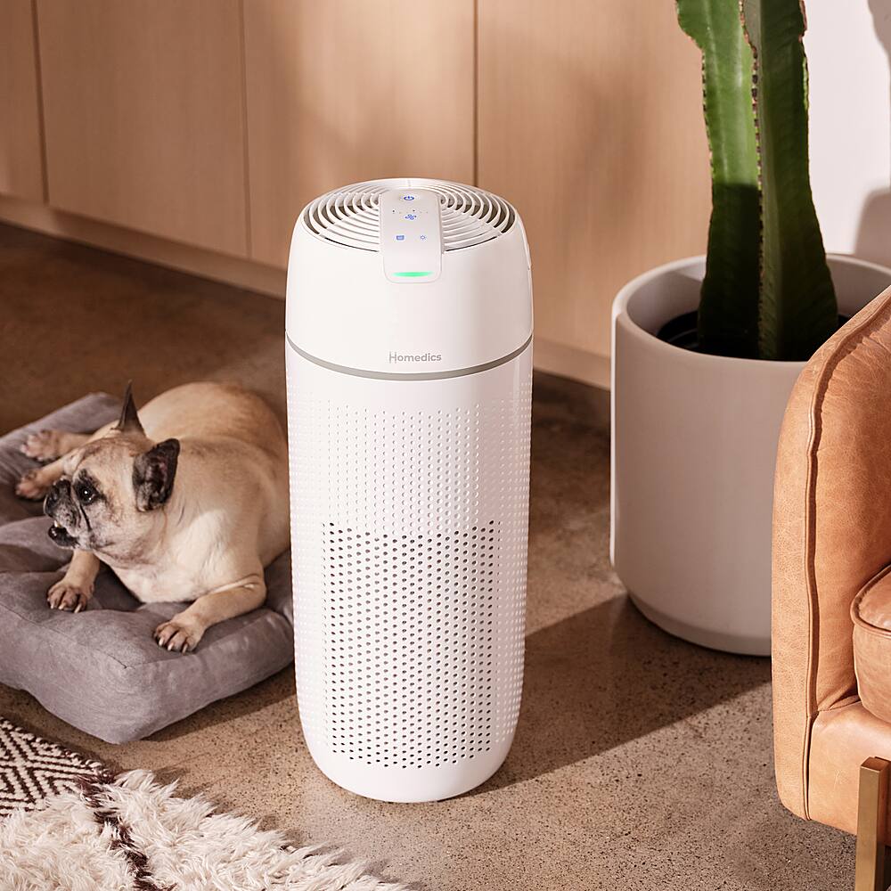 Alt View 17. Homedics - True Hepa Large Room Air Purifier with UV-C Technology - White.