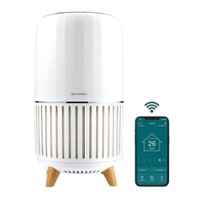 Homedics - Smart True-Hepa Large Room Air Purifier with Air Quality Sensor and UV-C Technology - White - Front_Zoom
