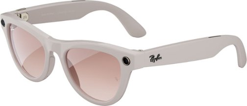 Ray-Ban Meta - Skyler Smart Glasses with Meta Ai, Audio, Photo, Video Compatibility - Pink Lenses - Shiny Chalky Gray