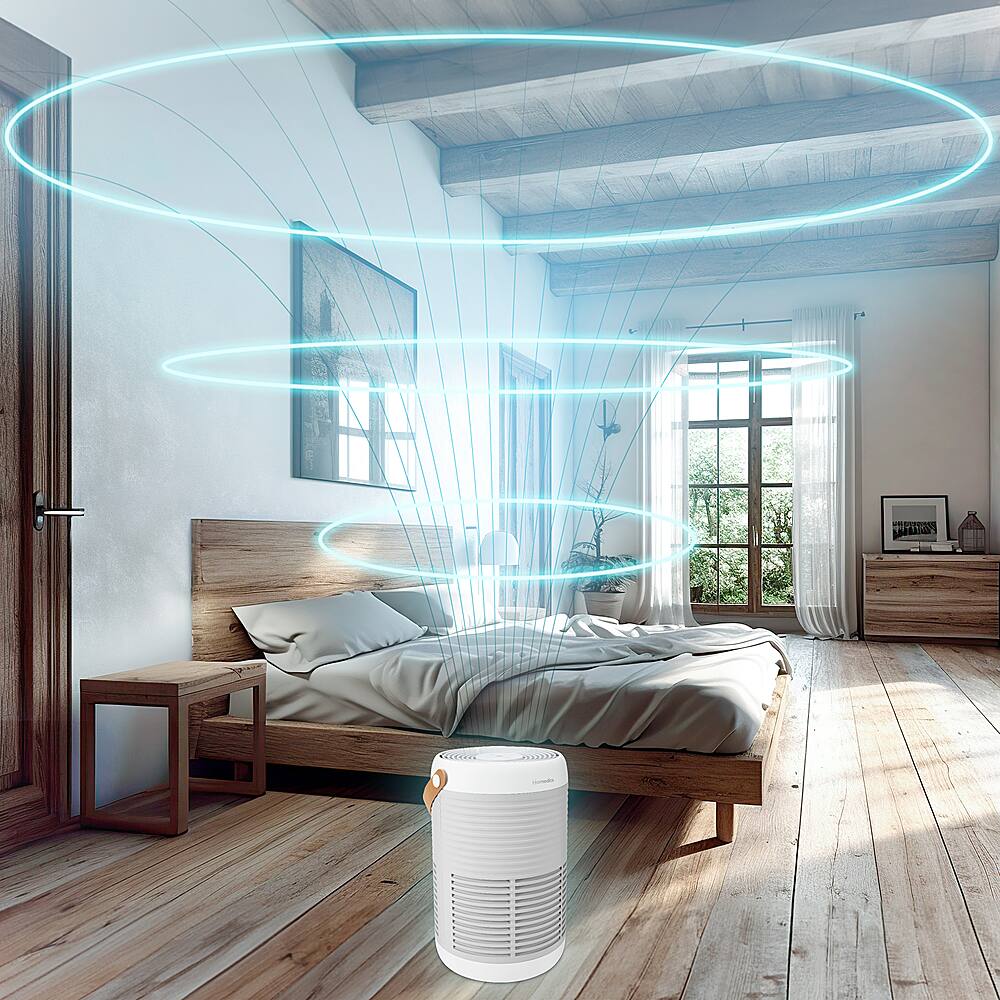 Alt View 13. Homedics - Smart True Hepa Odor Reducing Large Room Air Purifier - White.