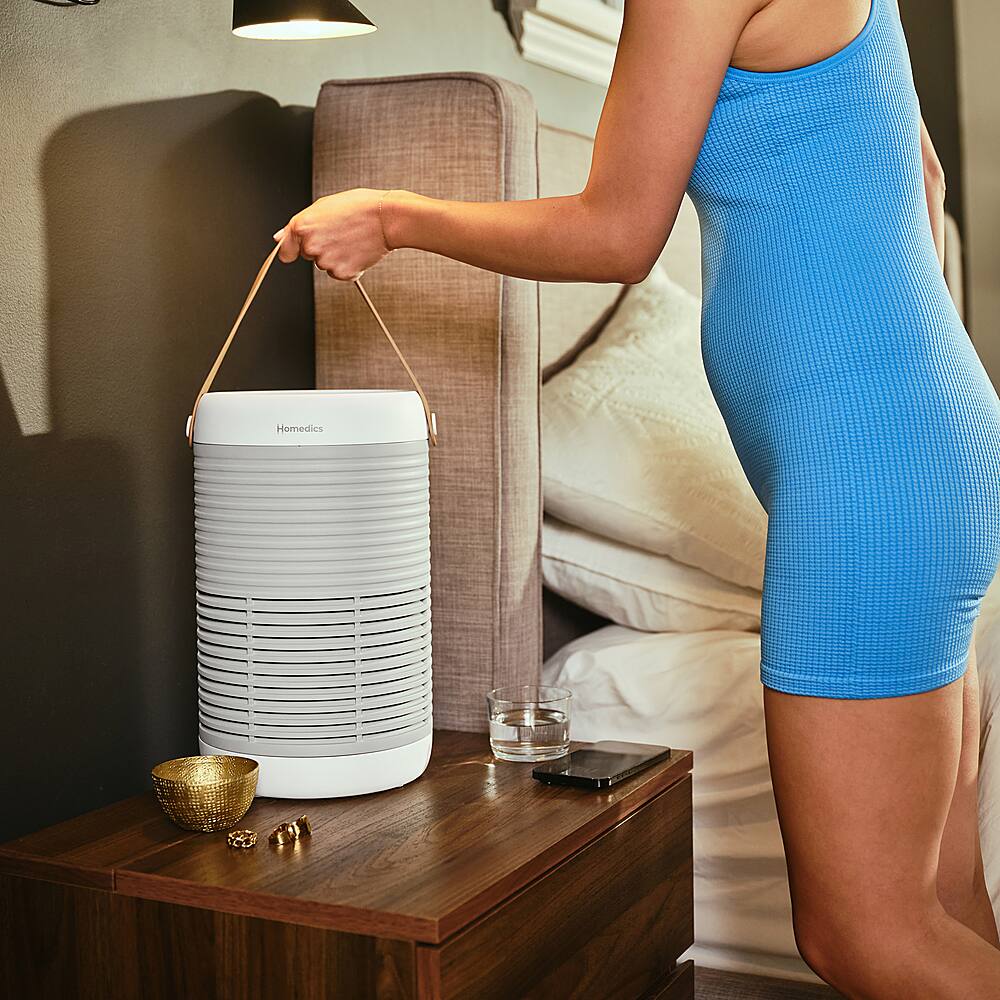 Alt View 16. Homedics - Smart True Hepa Odor Reducing Large Room Air Purifier - White.