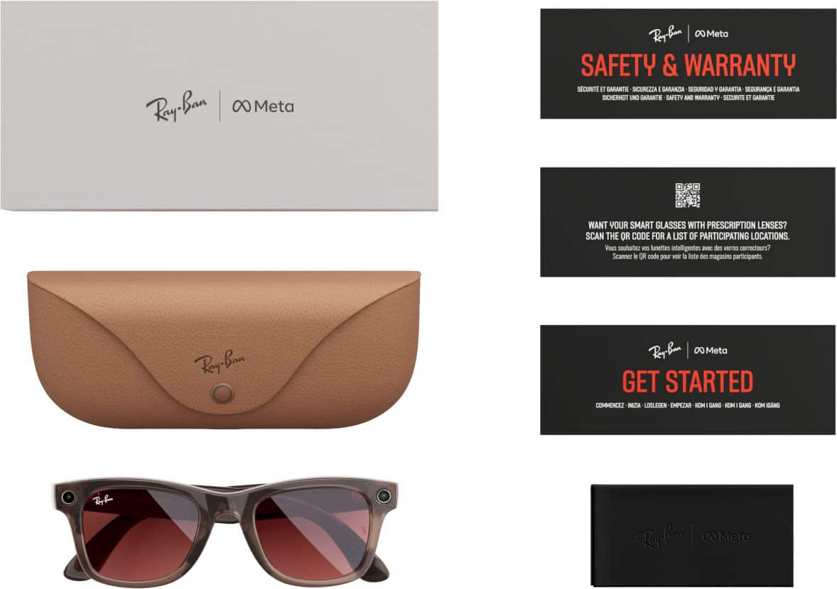 Ray-Ban Meta Wayfarer Smart Glasses with Meta AI, Audio, Photo, Video ...