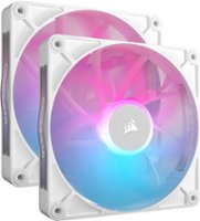 CORSAIR - iCUE LINK RX140 RGB 140mm PWM Computer Case Fan Starter Kit (2-pack) - White - Front_Zoom