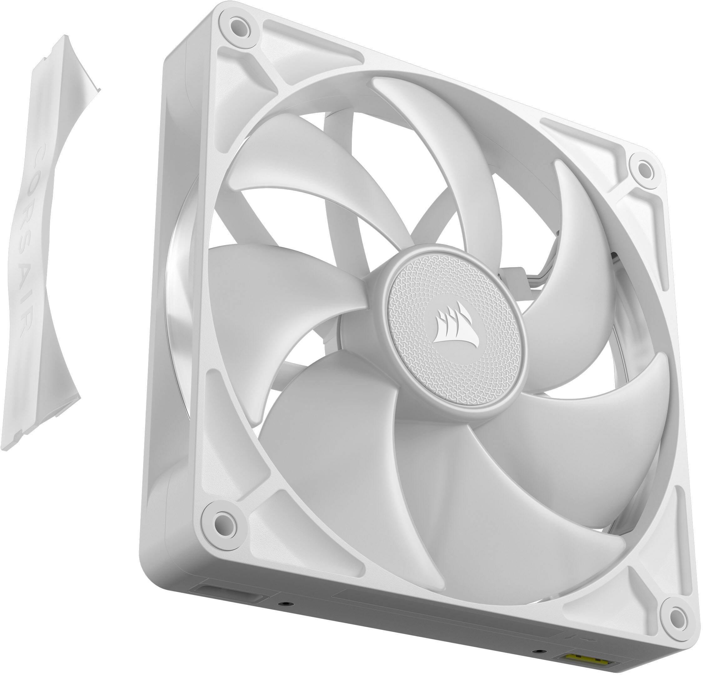 Alt View 14. CORSAIR - iCUE LINK RX140 RGB 140mm PWM Computer Case Fan Starter Kit (2-pack) - White.