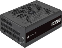 CORSAIR - HXi Series HX1200i 80 PLUS Platinum Cybenetics Platinum Fully Modular ATX Power Supply - Black - Front_Zoom