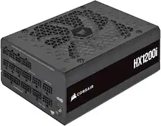Front. CORSAIR - HXi Series HX1200i 80 PLUS Platinum Cybenetics Platinum Fully Modular ATX Power Supply - Black.