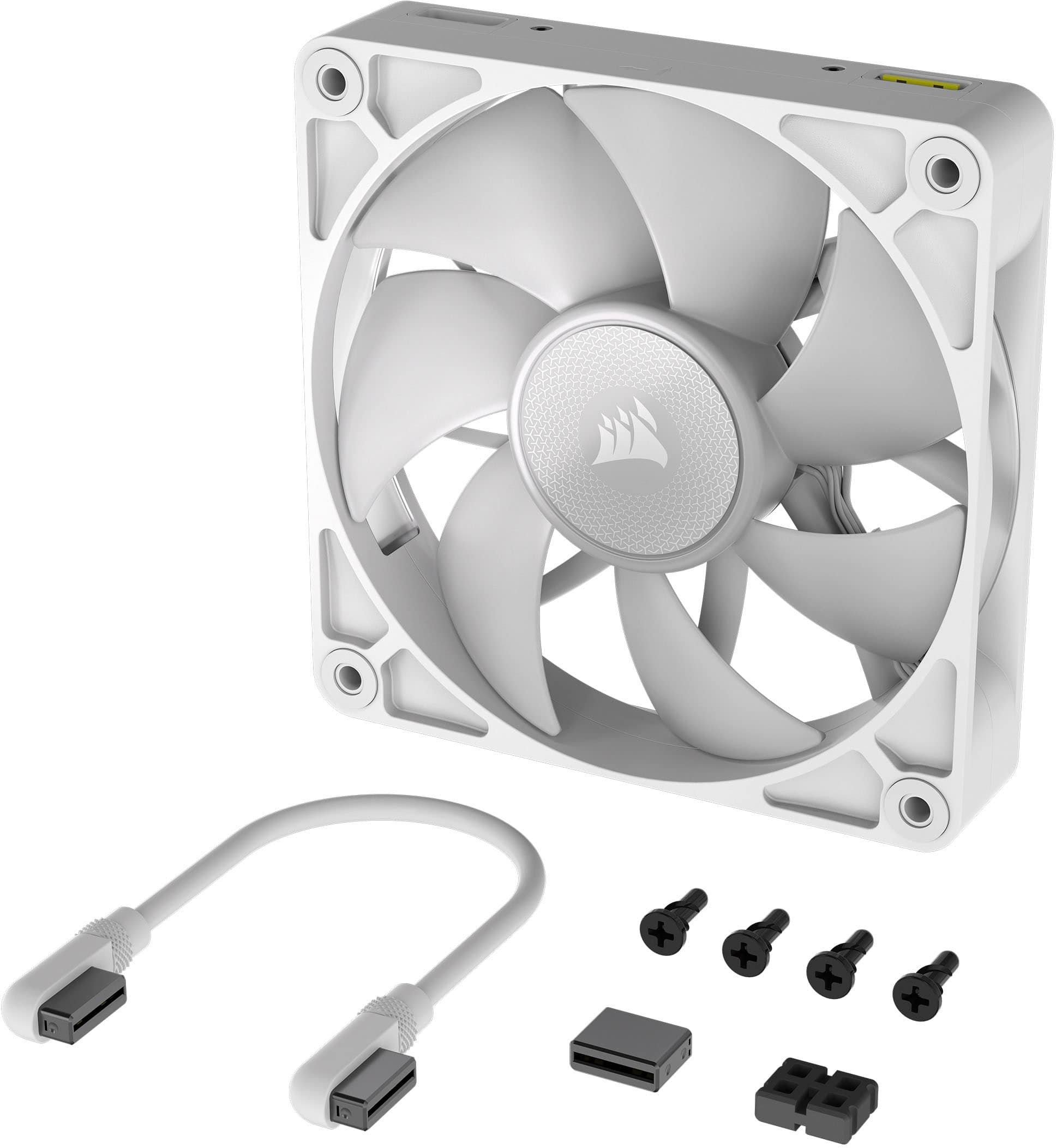 Alt View 11. CORSAIR - iCUE LINK RX120 RGB 120mm PWM Computer Case Fan Expansion Fan - White.