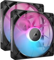 CORSAIR - iCUE LINK RX140 RGB 140mm PWM Computer Case Fan Starter Kit (2-pack) - Black - Front_Zoom