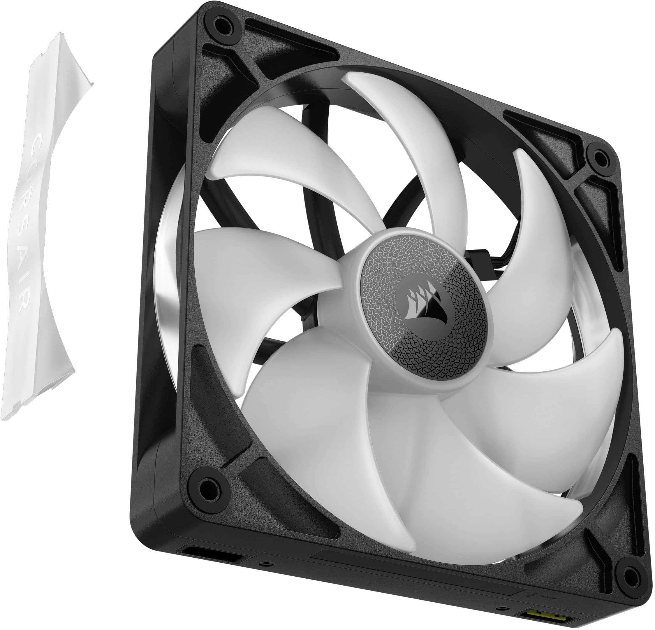 Alt View 13. CORSAIR - iCUE LINK RX140 RGB 140mm PWM Computer Case Fan Expansion Fan - Black.