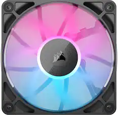Front. CORSAIR - iCUE LINK RX120 RGB 120mm PWM Computer Case Expansion Fan - Black.
