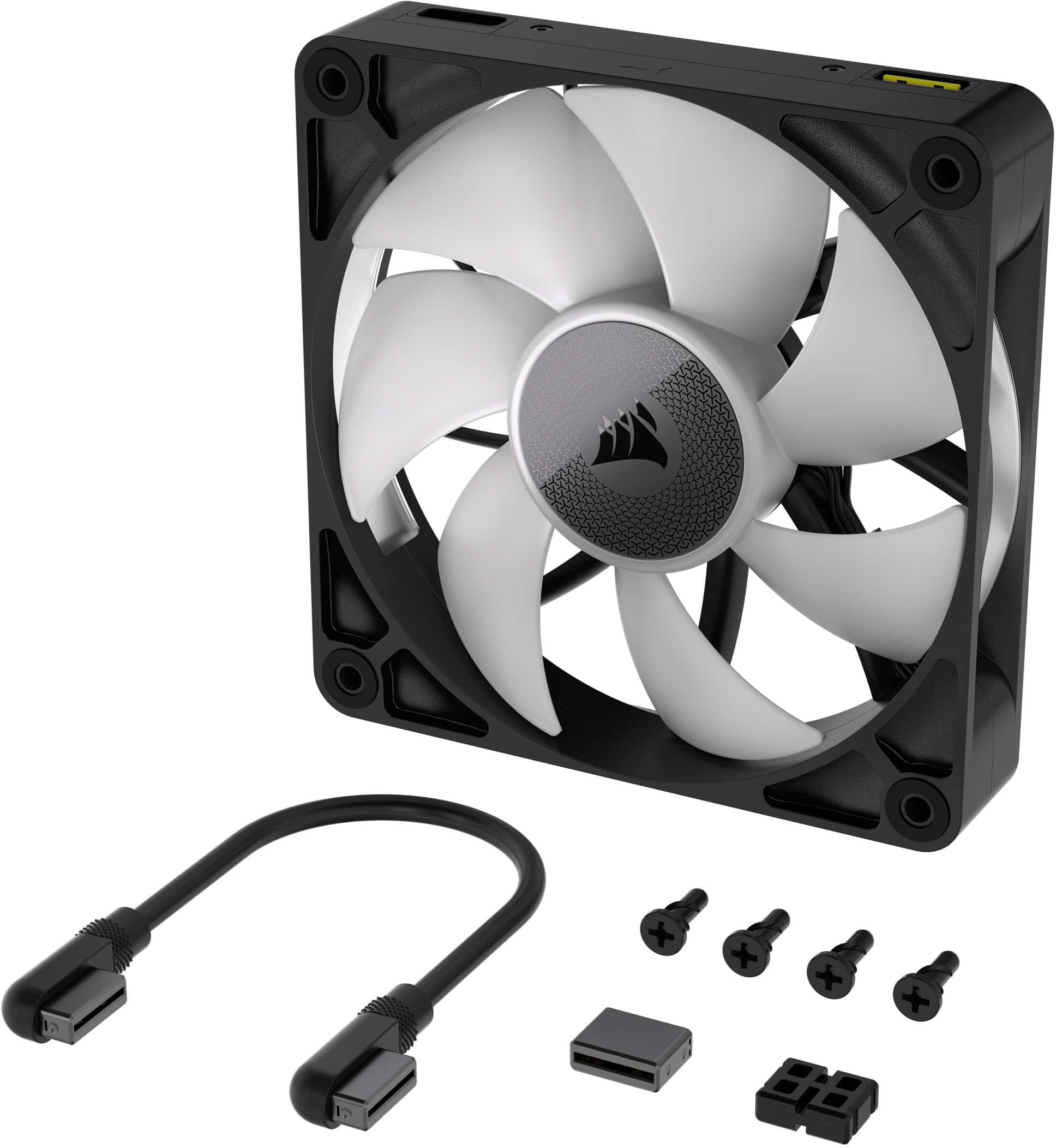 Alt View 11. CORSAIR - iCUE LINK RX120 RGB 120mm PWM Computer Case Expansion Fan - Black.