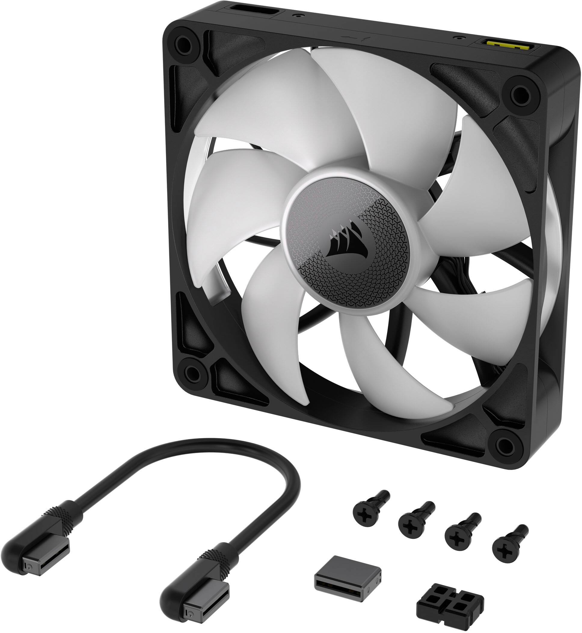 Alt View 11. CORSAIR - iCUE LINK RX120 RGB 120mm PWM Computer Case Expansion Fan - Black.